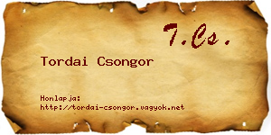 Tordai Csongor névjegykártya